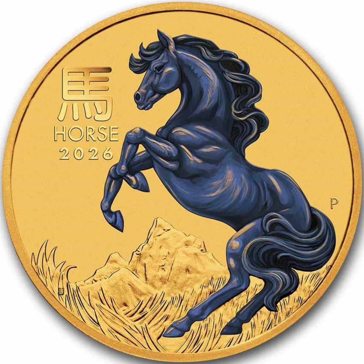 Australia Lunar Series III Year of the Horse 2026 1/10 oz Colorized Gold BU