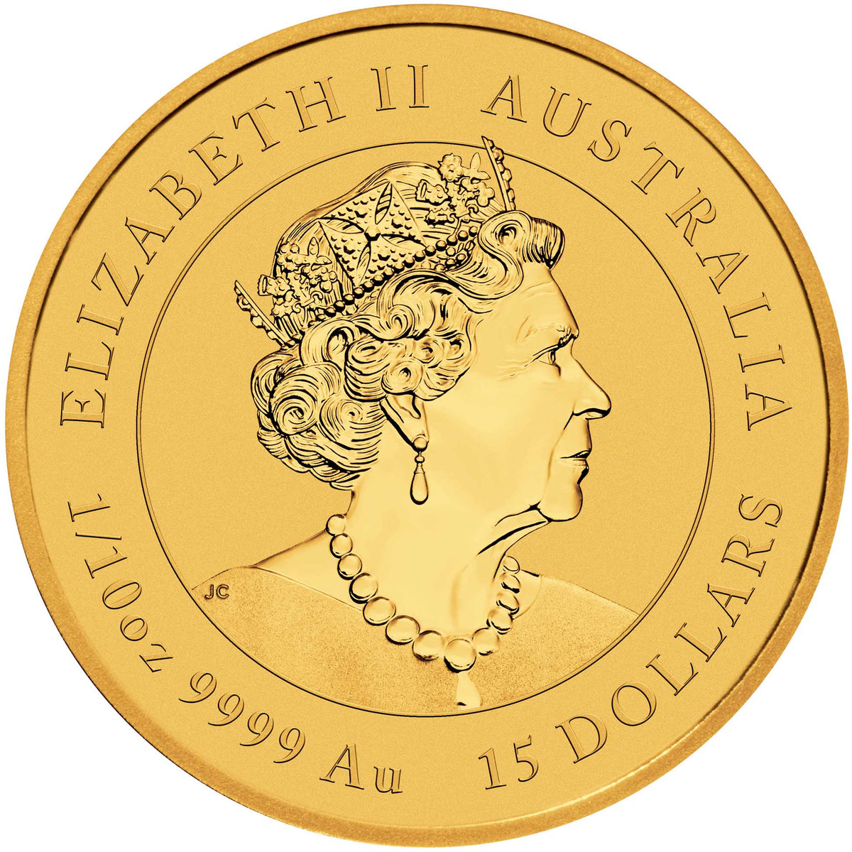 Australia Lunar Series III Year of the Rabbit 2023 1/10 oz Gold BU
