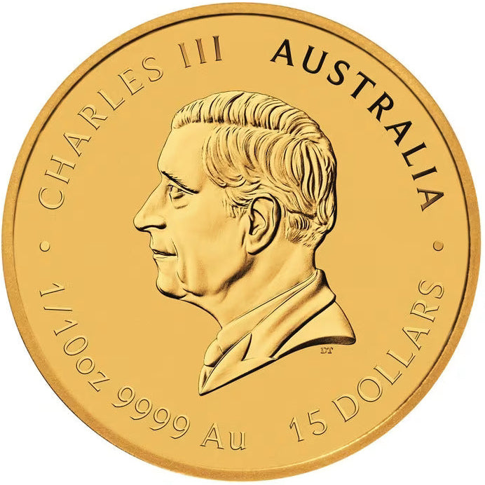 Australia Lunar Series III Year of the Snake 2025 1/10 oz Colorized Gold BU