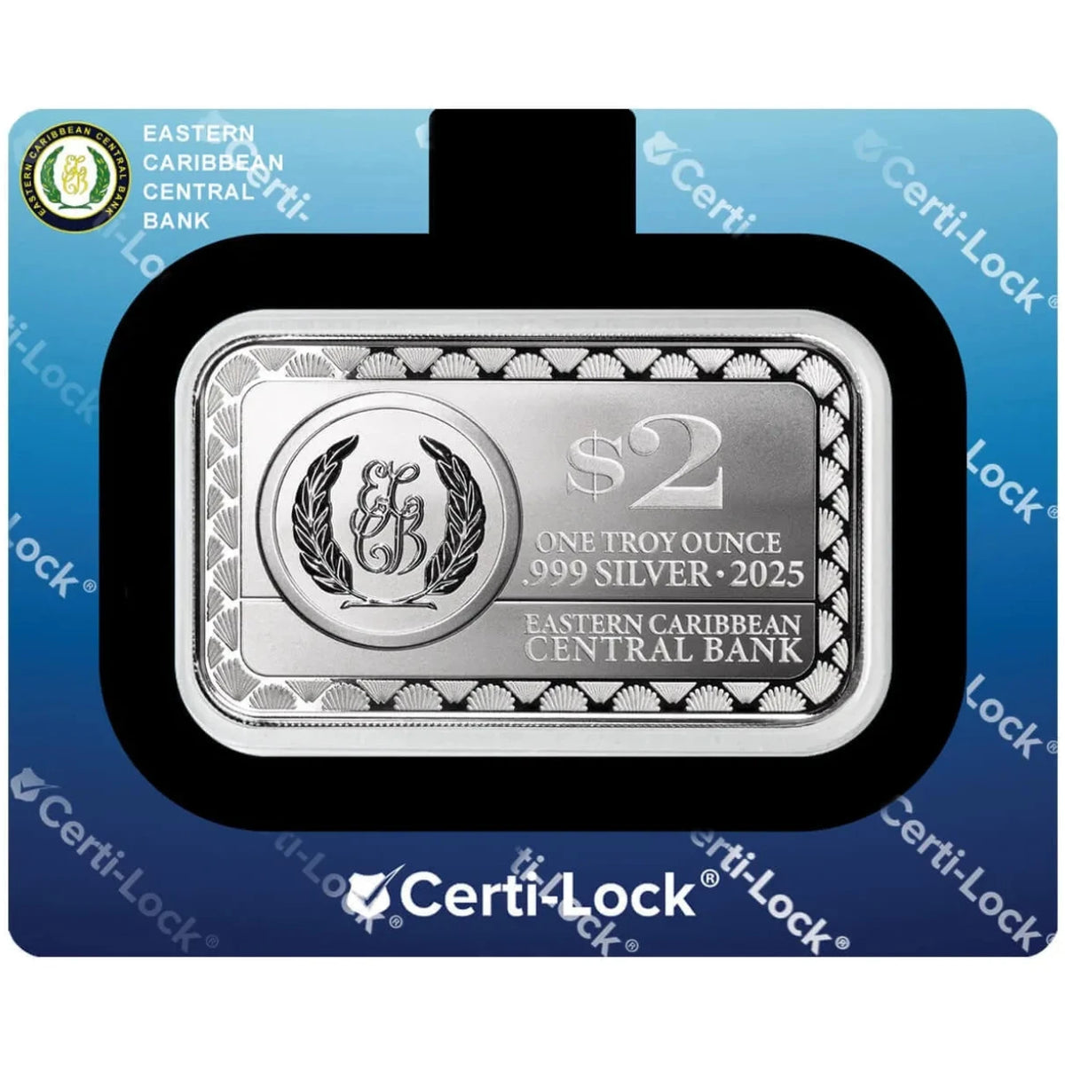Anguilla Savannah Bay 2025 1 oz Colorized Silver Coin Bar in Assay