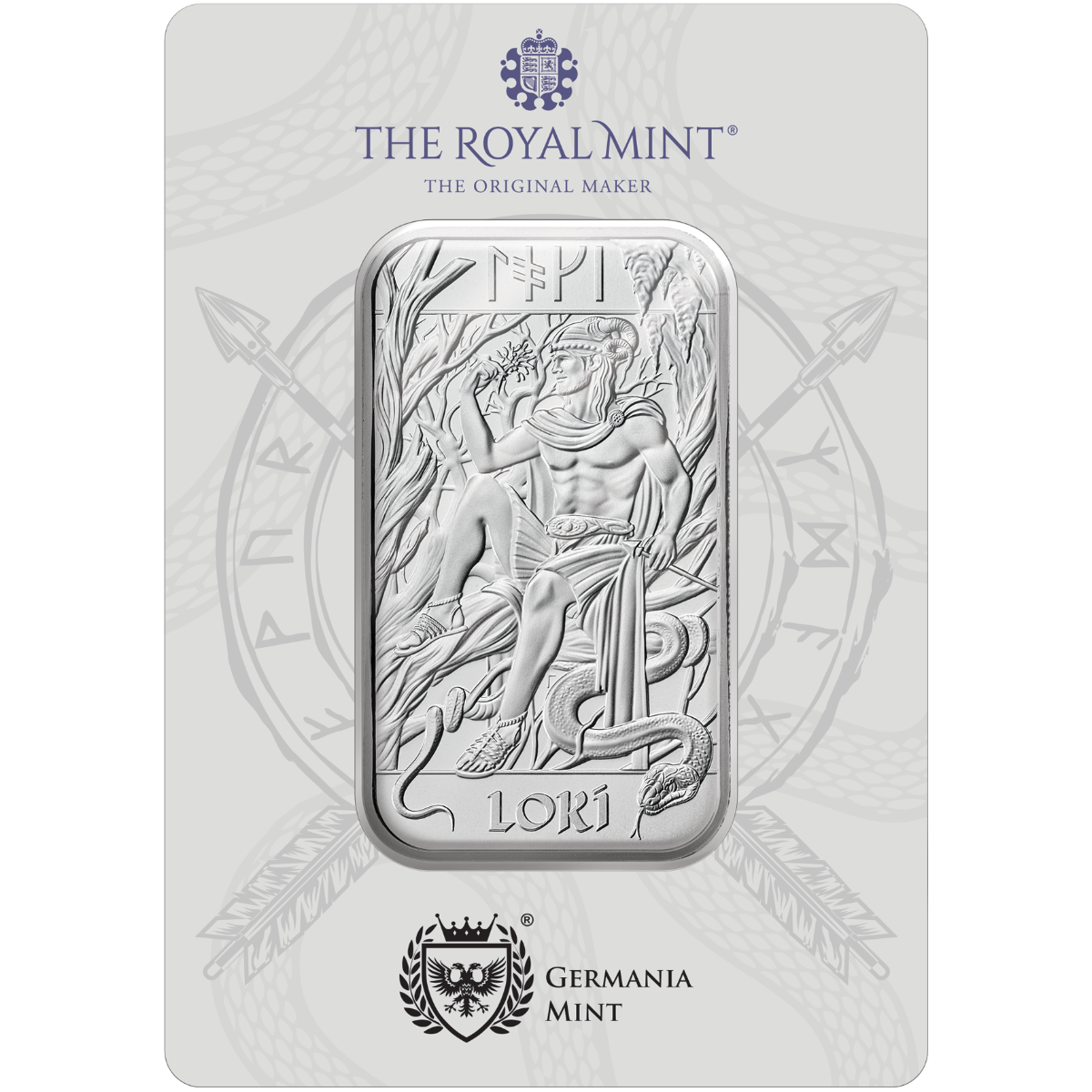 Norse Gods Loki 2025 1 oz Silver Bar in Assay