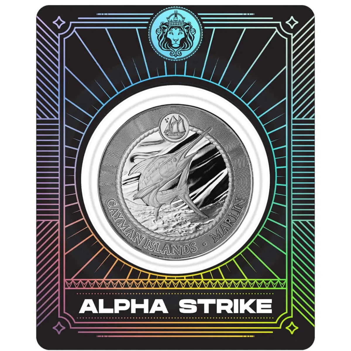Alpha Strike 2026 Cayman Islands Marlin 1 oz Fine Silver Coin in Assay