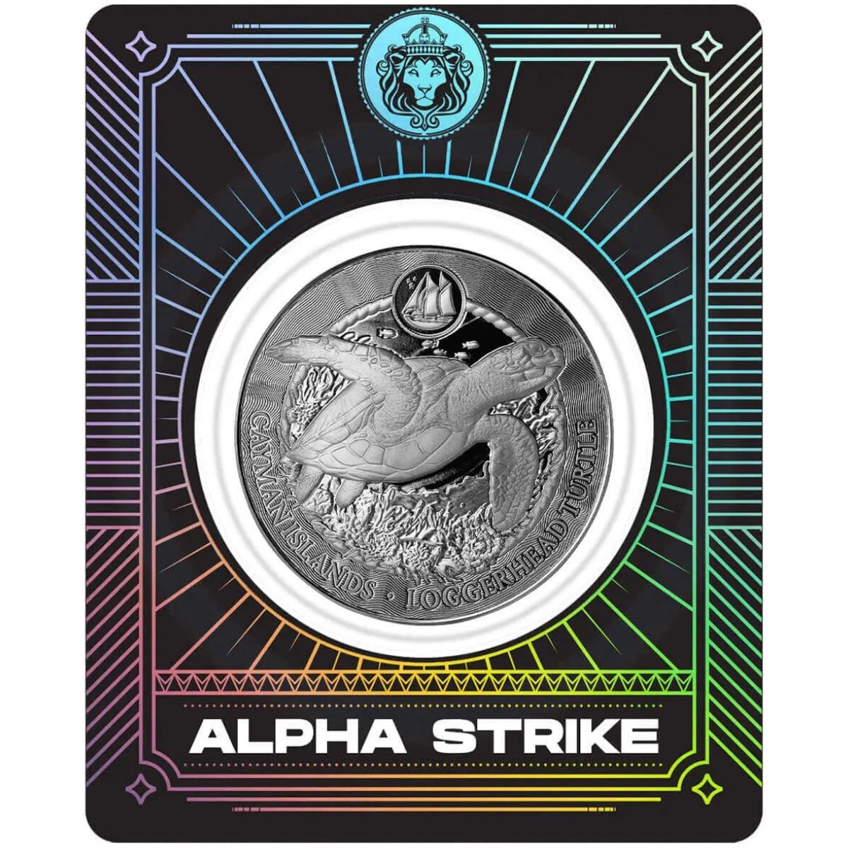 Alpha Strike 2026 Cayman Islands Loggerhead Turtle 1 oz Fine Silver Coin in Assay
