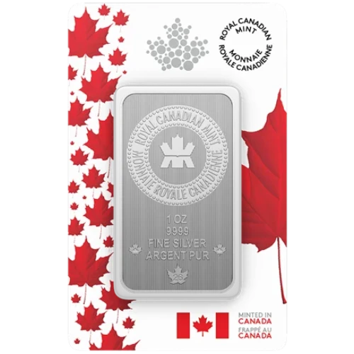RCM Pure Silver Bar in Proudly Canadian Packaging 1 oz 2026 in Assay