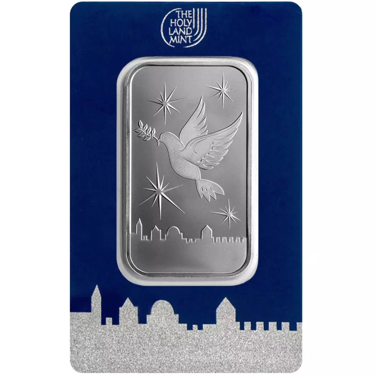 The Holy Land Mint Dove of Peace 1 oz Silver Bar in Assay