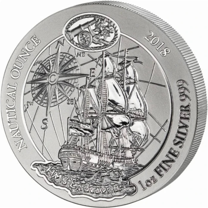 Rwanda Nautical Ounce Endeavour 2018 1 oz Silver BU