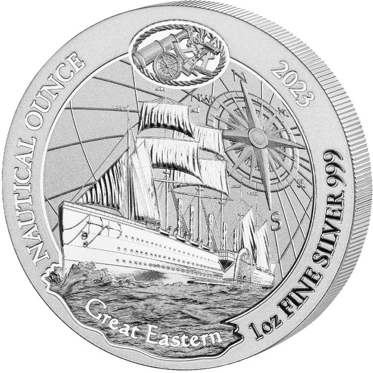 Rwanda Nautical Ounce Great Eastern 2023 1 oz Silver BU