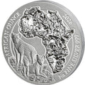 Rwanda African Ounce Spotted Hyena 2026 1 oz Silver BU