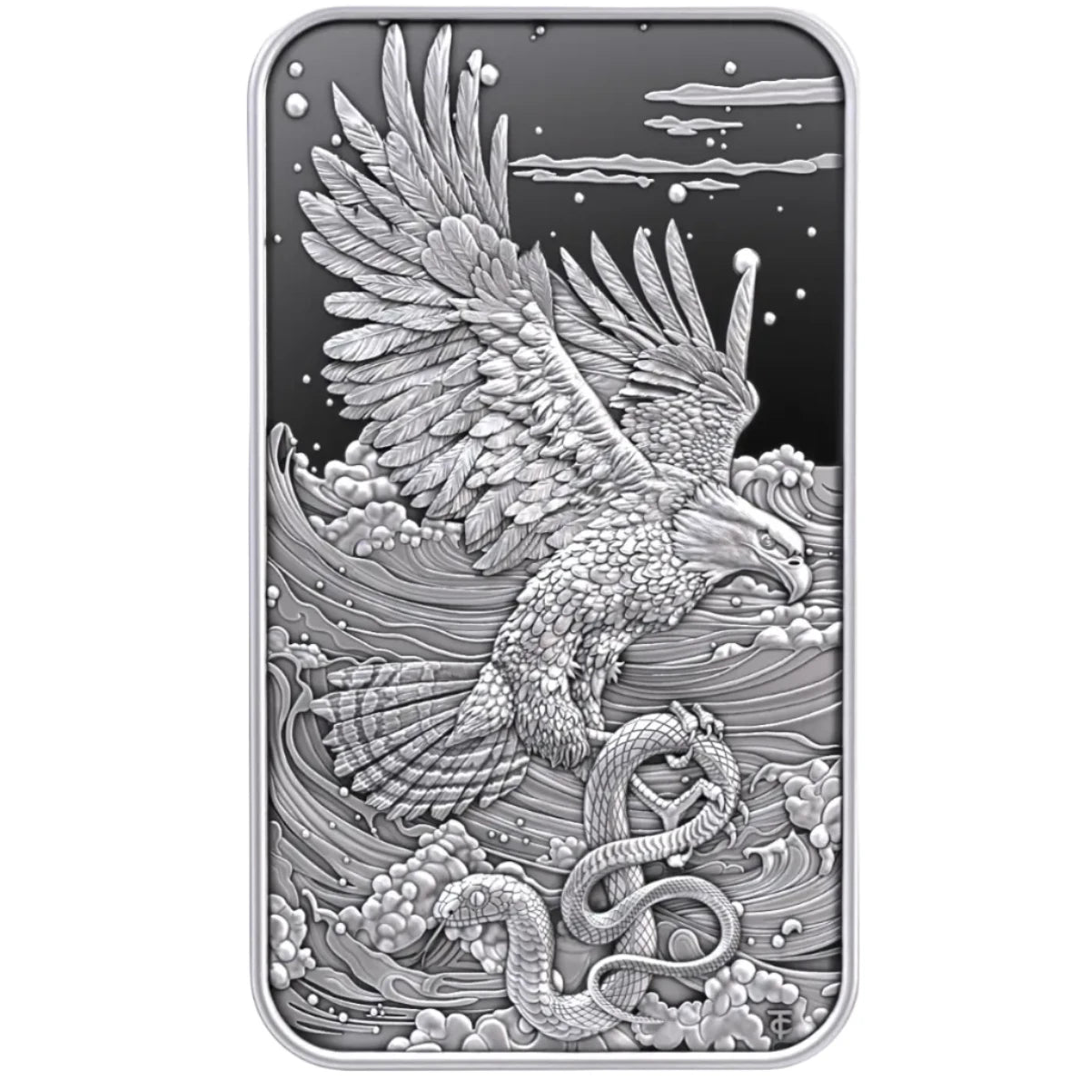 The Eagle & The Serpent 2025 Silver 1 oz High Relief Proof Like Bar