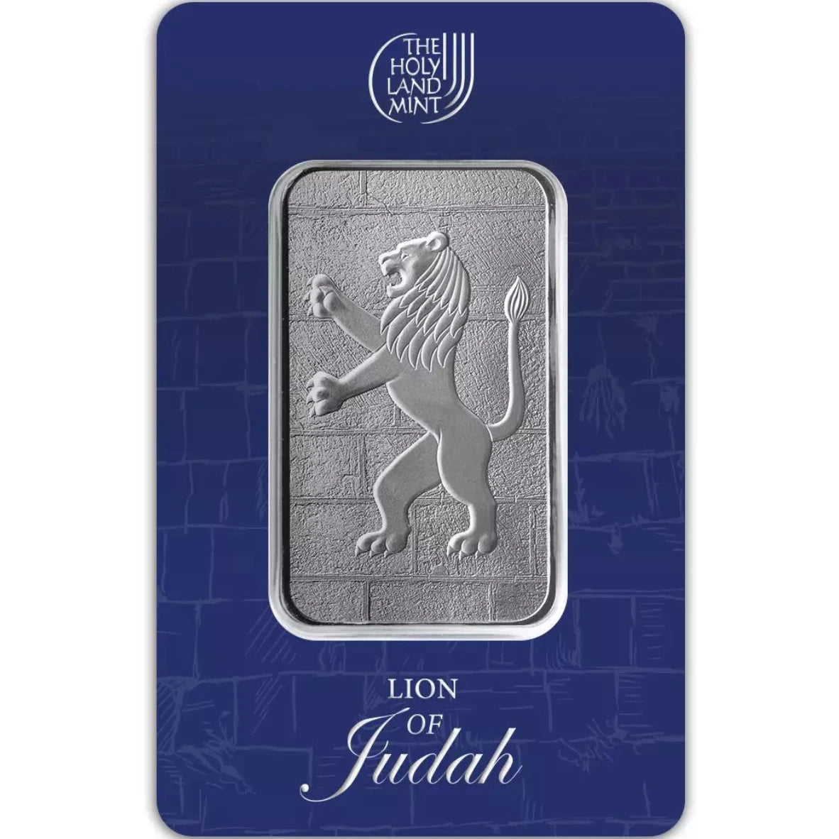 The Holy Land Mint Lion of Judah 1 oz Silver Bar in Assay