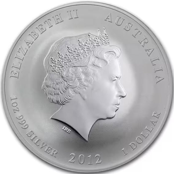 Australia Lunar Series II Year of the Dragon 2012 1 oz Silver BU