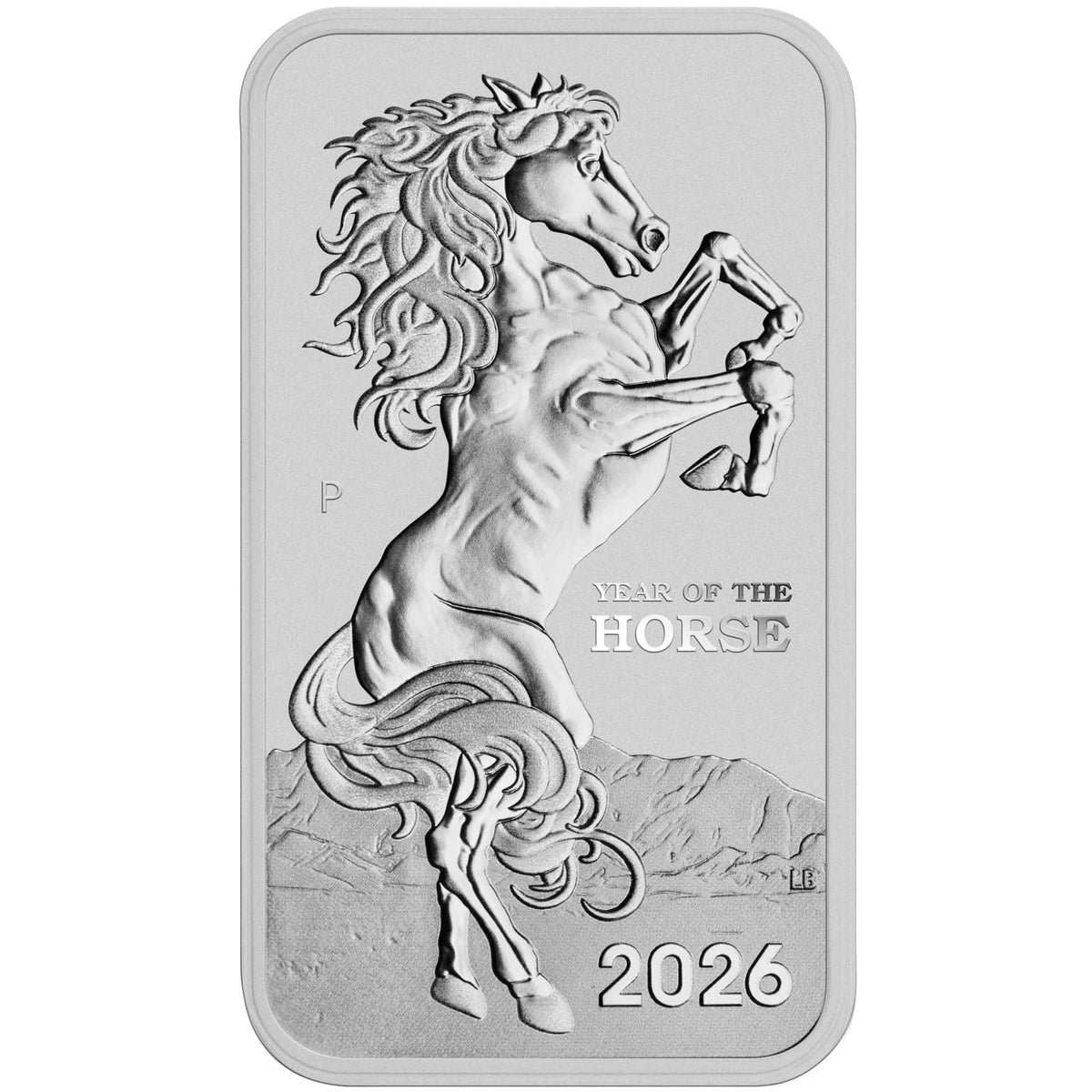 Australia Lunar Horse 2026 1 oz Silver Rectangular Coin BU