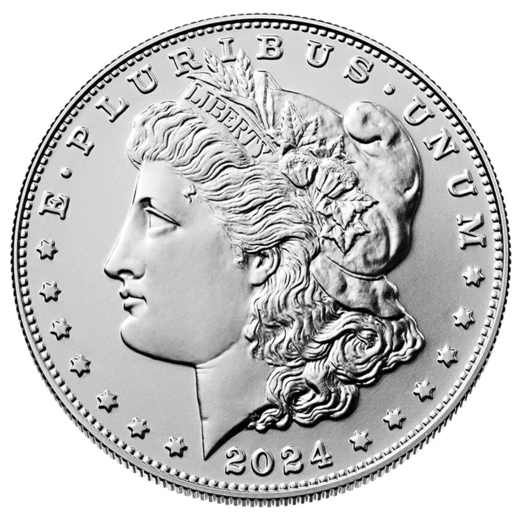 USA Morgan Silver Dollar 2024 BU With Box and COA