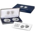 USA Morgan & Peace Silver Dollar 2024 Reverse-Proof Two-coin Set With Box and COA