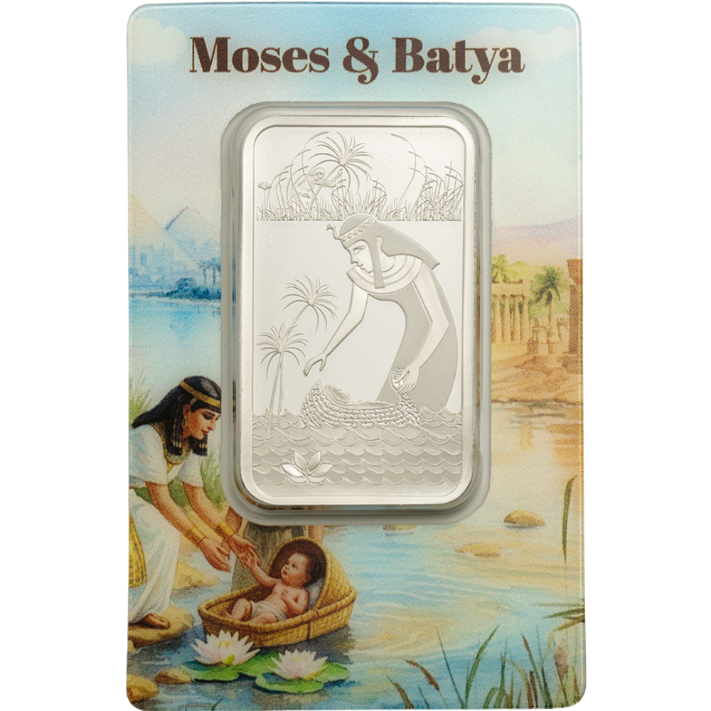 PAMP Moses and Batya 2026 1 oz Silver Minted Bar in Assay
