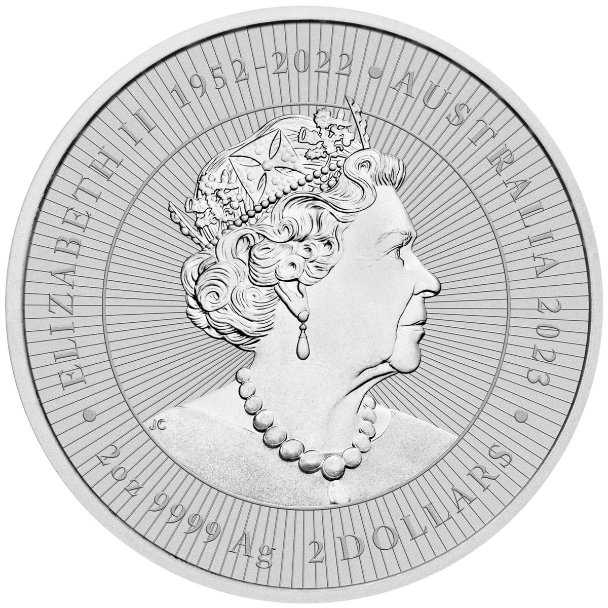 Australia Mother and Baby Kangaroo 2023 2 oz Silver BU