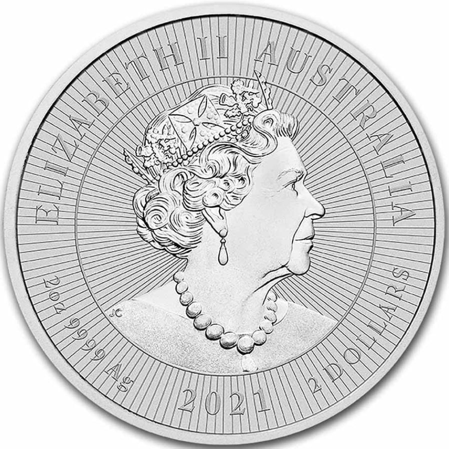 Australia Mother and Baby Platypus 2021 2 oz Silver BU
