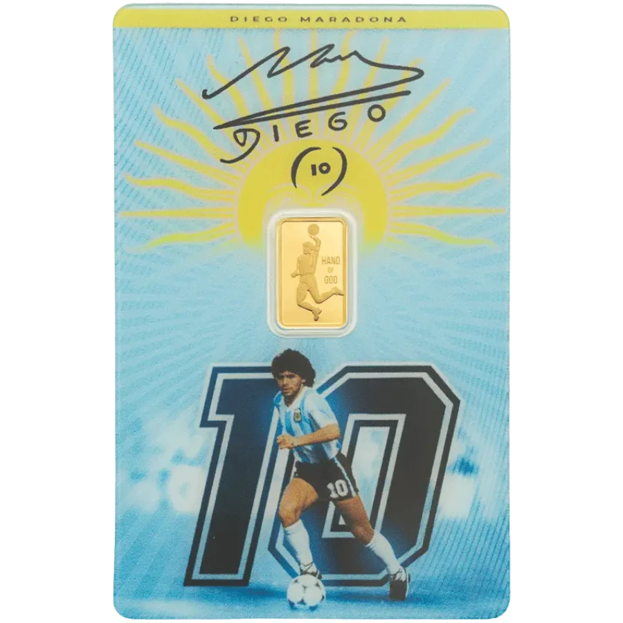 PAMP Diego Maradona Gold Bar 1g in Assay