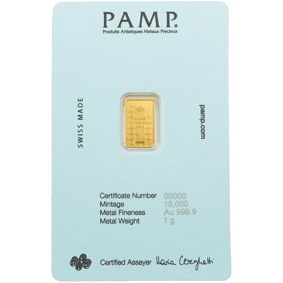 PAMP Diego Maradona Gold Bar 1g in Assay
