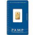 PAMP Rosa Gold Minted Bar 1g in Assay