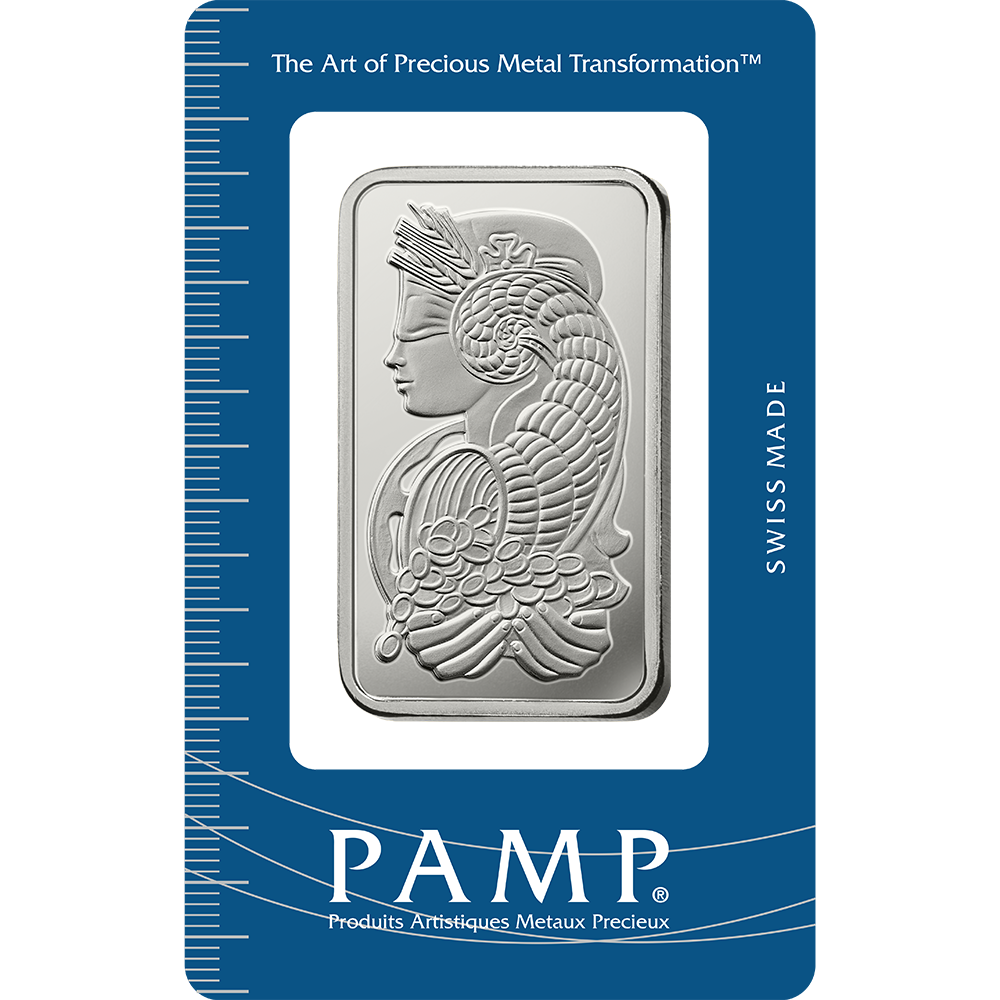 PAMP Lady Fortuna Silver Minted Bar 1 oz in Assay