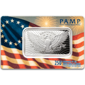 PAMP 250th Anniversary of the United States Vintage Silver Bar 1 oz in Assay