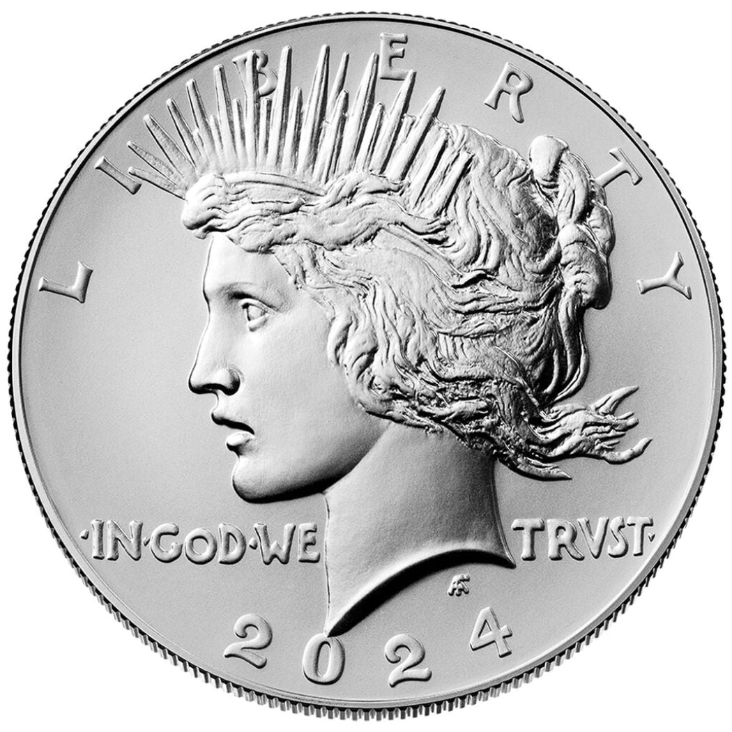 USA Peace Silver Dollar 2024 BU With Box and COA