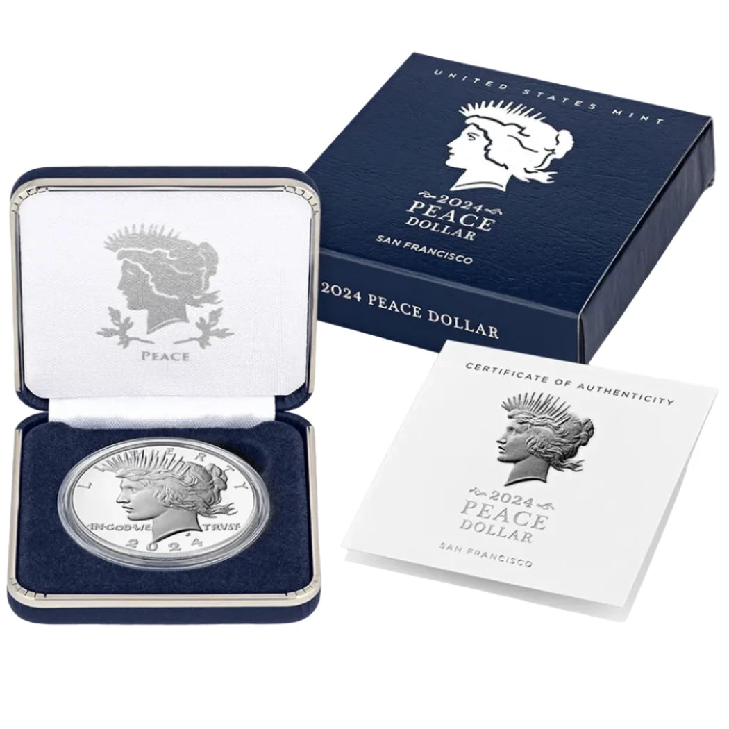 USA Peace Silver Dollar 2024 Proof With Box and COA