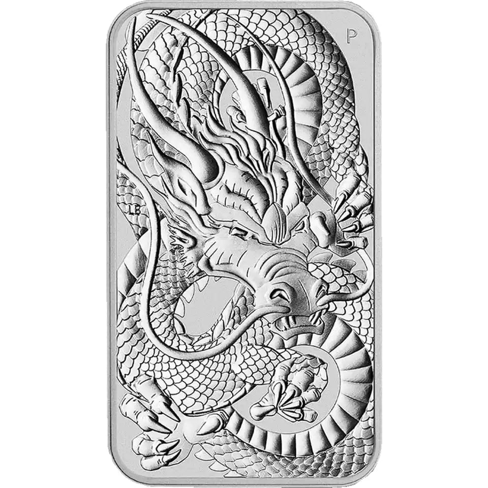 Australia Rectangular Dragon 2021 1 oz Silver Coin BU