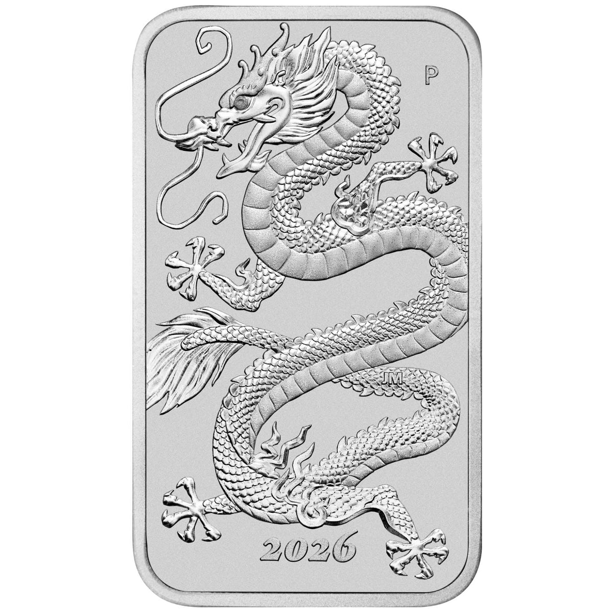 Australia Rectangular Dragon 2026 1 oz Silver Coin BU