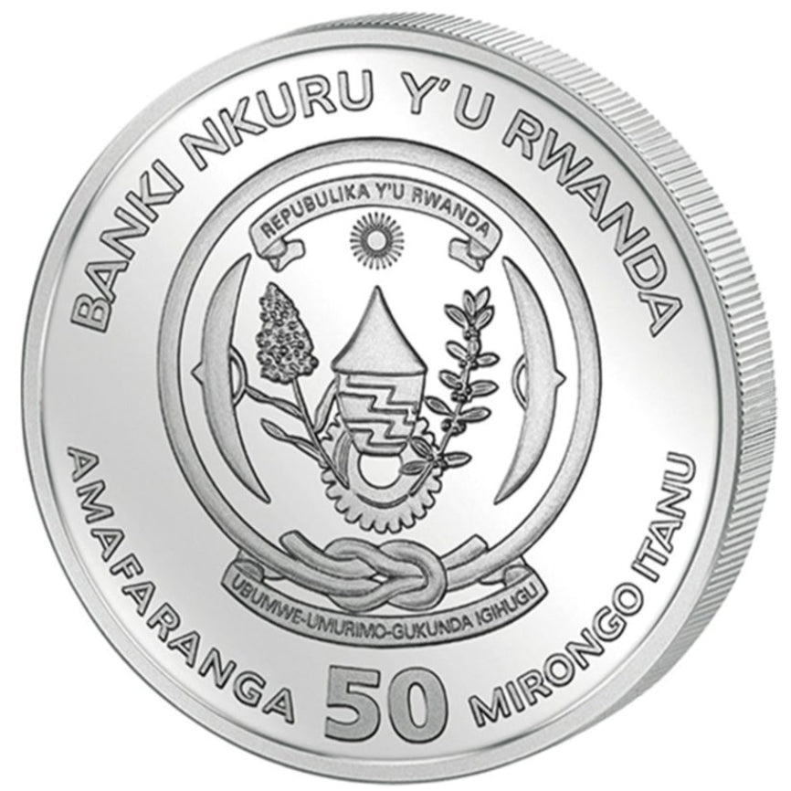 Rwanda Lunar Ounce Year of the Goat 2027 1 oz Silver BU