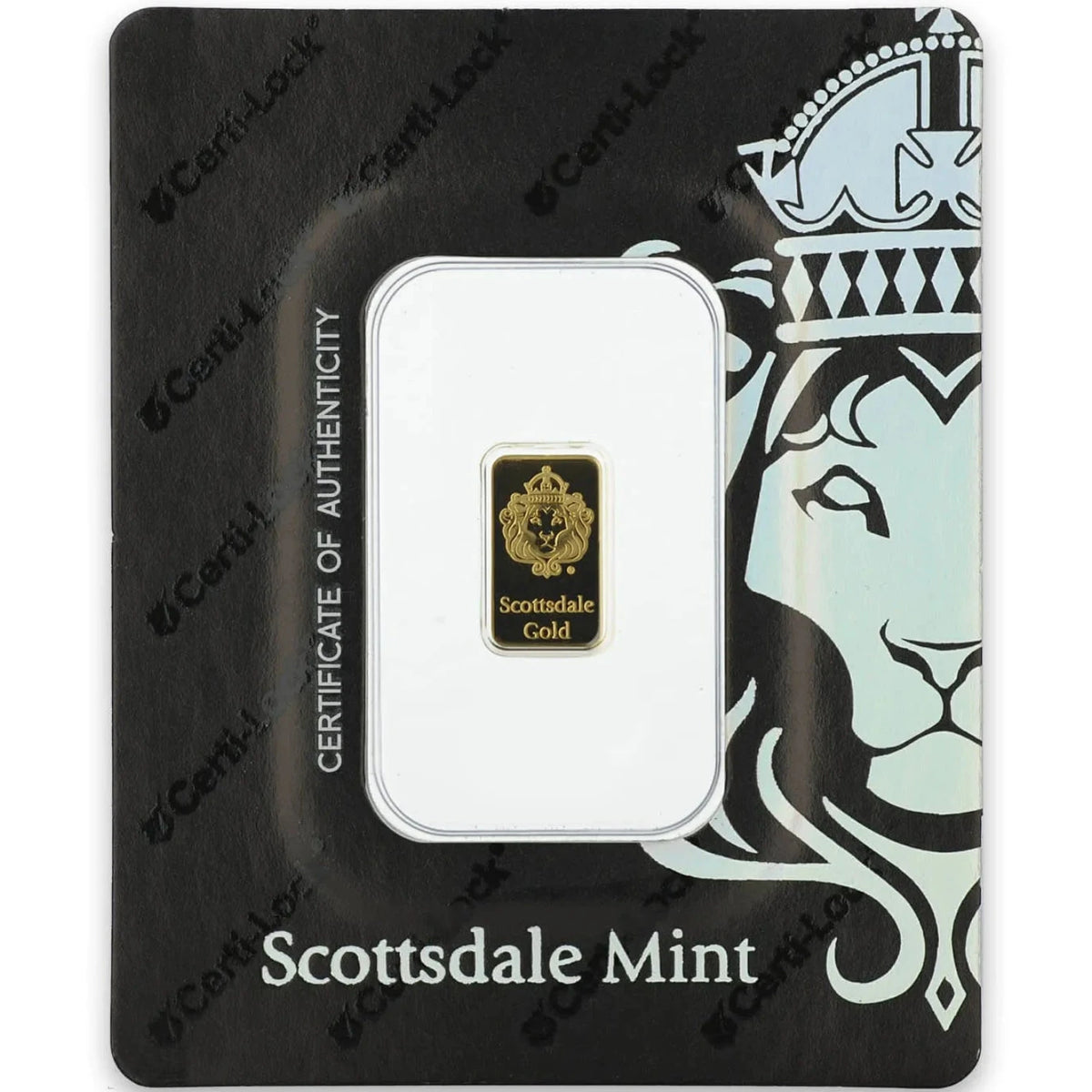 Scottsdale Mint Gold Bar 1g in Assay