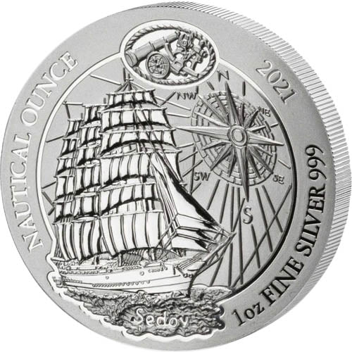 Rwanda Nautical Ounce Sedov 2021 1 oz Silver BU