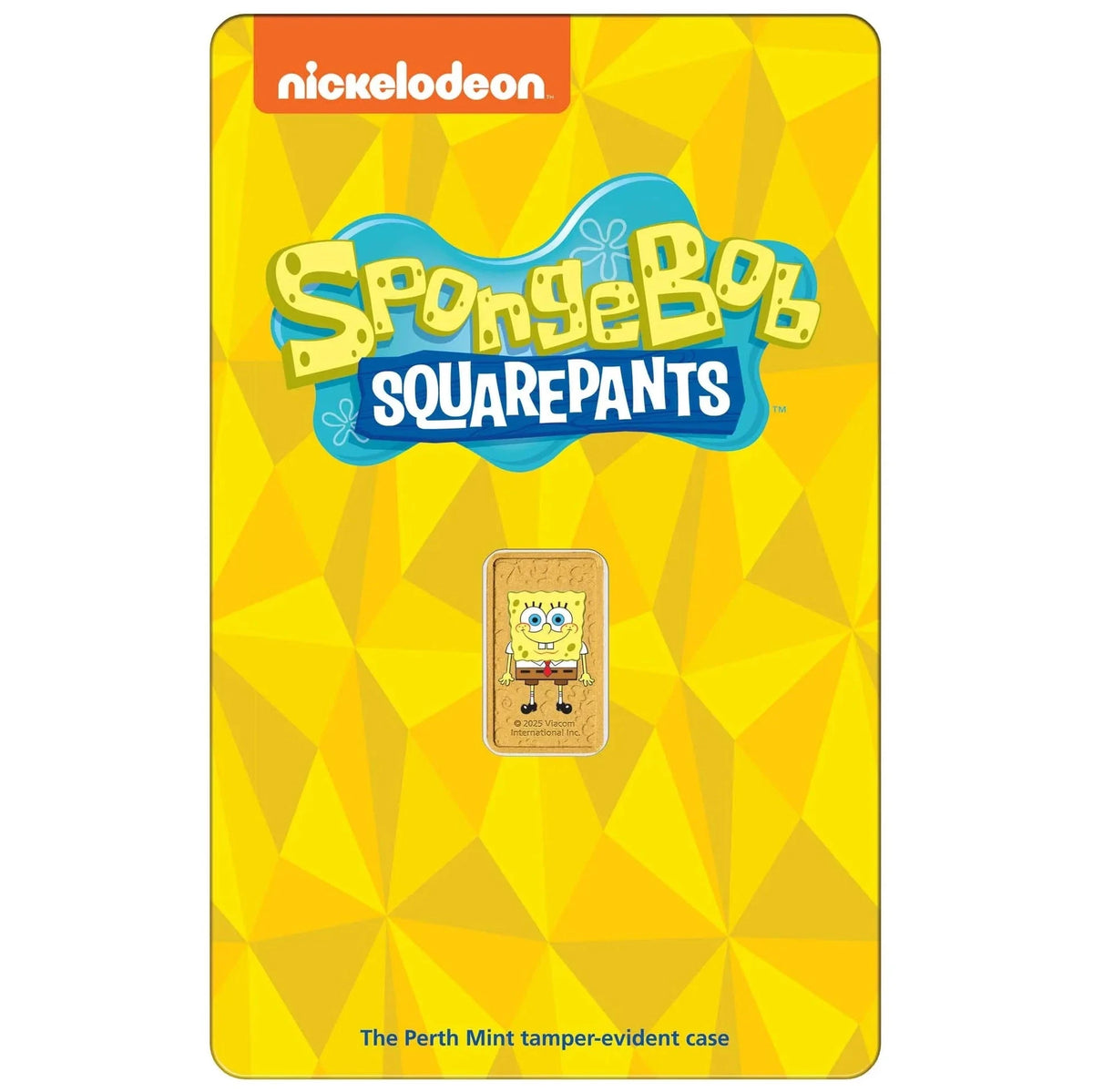 SpongeBob SquarePants 1g Gold Coloured Minted Bar in Assay