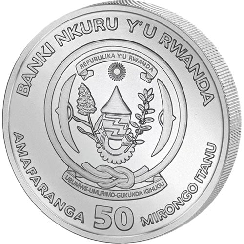 Rwanda Lunar Ounce Year of the Tiger 2022 1 oz Silver BU